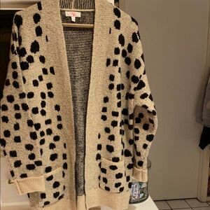 Chic Cream and Black Polka Dot Sweaters